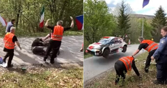 Potukli se na reliju, mlatili se na cesti. Jedva pobjegli pred jurećim autom (VIDEO)