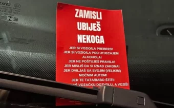 Mnoge Sarajlije jutros na automobilu dočekala poruka: “Zamisli ubiješ nekoga”