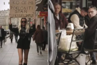 TRANSPARENTOM DO STANA?Djevojka privukla pažnju kroz ulice Sarajeva: Ko će mi pokloniti stan u Kiseljaku?
