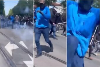 ISPLIVAO DO SADA NEVIĐENI SNIMAK TUČE HULIGANA! Evo ŠTA je prethodilo BRUTALNOM sukobu, motociklista snimao navijače pa NASTRADAO, SKANDAL! (VIDEO)