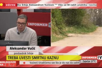 Aleksandar Vučić: Ponoviću zahtjev Vladi Srbije da se uvede smrtna kazna!