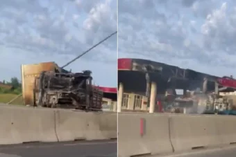 U teškom udesu kod Trna izgorjela dva kamiona: Vatra zahvatila i benzinsku pumpu (VIDEO)