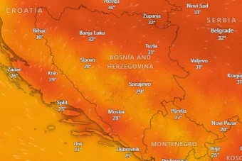 Tropske vrućine u BiH: Temperature iznad 40 stepeni, izdato crveno upozorenje