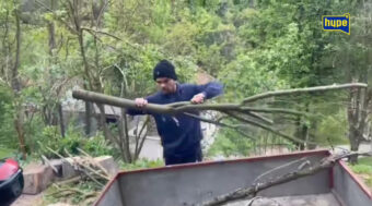 ŽIVOT SA DVIJE ŽENE Elmedin: Hejteri kažu da nemam snage, a sam oborim drvo i izrežem ga! “SVE DOKUMENTOVANO”