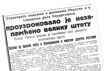 IZ ARHIVA Izvještaj o poplavama u dolini Neretve iz 1937. godine: Voda je srušila brdo, odnesene kuće…