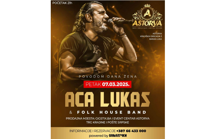 Aca Lukas u Banjaluci: Spektakularan koncert 7. marta u Event centru Astorya