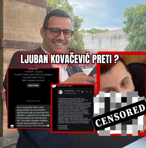 LJUBAN KOVAČEVIĆ PRIJETI KORISNICIMA / Photo: Hypetv.rs