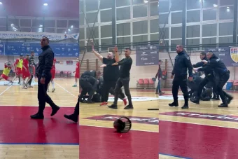 Haos na mostarskom derbiju: Navijač krenuo na futsalere Veleža, reagovala policija