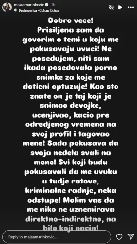 HITNO OGLAŠAVANJE MAJE MARINKOVIĆ