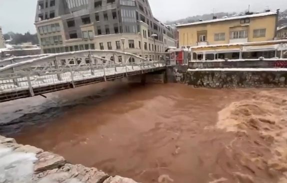 Vodostaj Miljacke znatno porastao!