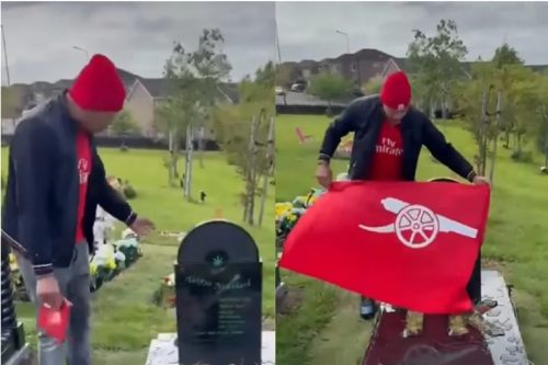Navijač Arsenala otišao na grob prijatelja
