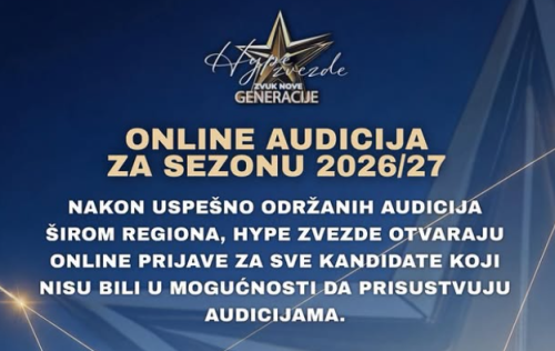 VAŽNO OBAVJEŠTENJE! "HYPE ZVEZDE" OTVARAJU ONLINE PRIJAVE ZA NOVU SEZONU!