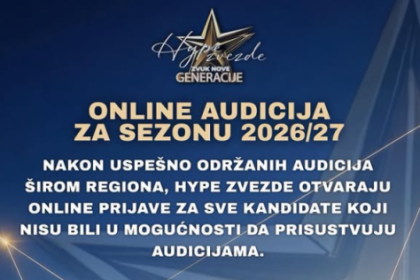 "HYPE ZVEZDE" OTVARAJU ONLINE PRIJAVE ZA NOVU SEZONU!