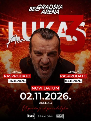 LUKAS NE STAJE – DVIJE ARENE RASPRODATE, ZAKAZANA I TREĆA! Tri noći, Beograd i hitovi koji spajaju generacije!